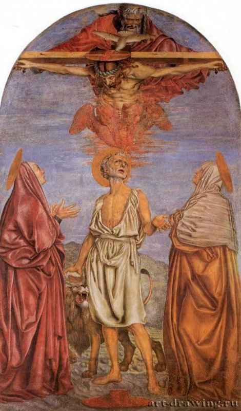 Видение Св. Иеронима. 1448 - 245 x 165 см. Фреска, переведенная на холст. Флоренция. Галерея Уффици.