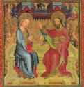 Алтарь Страстей. Коронование Марии. 1390 - Мастер Бертрам из Миндена. 114 x 110 см. Дерево. Готика. Германия. Ганновер. Музей земли Нижняя Саксония.