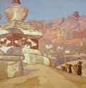 Конь счастья 1925 г. - Холст, темпера; 72,2 х 100,8. Нижегородский государственный художественный музей. Нижний Новгород, Россия. 'Майтрея' ('Красный Всадник'). Серия (1925 г.)