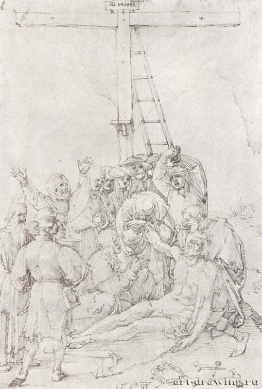 Оплакивание Христа. 1519 - 31,5 х 21,4 Перо бистром, на бумаге Собрание графики Альбертина Вена