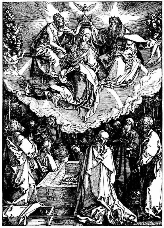 Серия "Жизнь Марии". Вознесение Марии. 1510 - 29,5 х 21 Ксилография