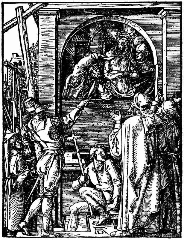 Серия "Малые Страсти". Се человек (Христос перед народом). 1509 - 12,7 х 9,7 Ксилография