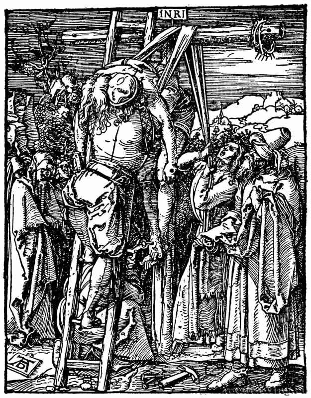 Серия "Малые Страсти". Снятие с креста 1509 - 12,7 х 9,7 Ксилография