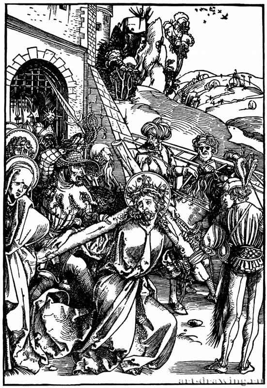 "Страсти из Альбертины". Несение креста. 1495-1497 - 24,7 х 17,5 Ксилография Собрание графики Альбертина Вена