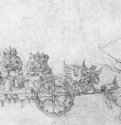 Малая триумфальная повозка. 1512 - 16,2 x 46 Перо на бумаге Собрание графики Альбертина Вена