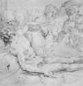 Оплакивание Христа. 1522 - 41,6 x 29,3 Серебряный штифт на бумаге Кунстхалле, Гравюрный кабинет Бремен