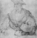 Портрет Генри Паркера, лорда Морли. 1523 - 38 x 30,8 Мел или свинцово-оловянный штифт, подсветка белым, на грунтованной зеленым тоном бумаге Британский музей, Отдел гравюры и рисунка Лондон