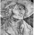  Портрет молодого человека. 1521 - 37,8 x 27,3 Уголь на бумаге, лист обрезан Британский музей, Отдел гравюры и рисунка Лондон