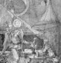 Благовещение Марии. 1526 - 28,8 x 21,1 Перо и подцветка акварелью, на бумаге Музей Конде Шантийи