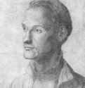 Портрет Эндреса Дюрера, брата художника. 1514 - 29,6 x 21 Серебряный штифт на бумаге Собрание графики Альбертина Вена