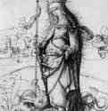 Святая Маргарита. 1486-1499 - 21 x 15 Перо на бумаге Музей Бойманса - ван Бёйнингена Роттердам