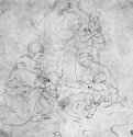 Святое семейство. 1521 - 19,3 x 20,2 Перо на бумаге Гравюрный кабинет Берлин