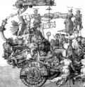 Большая триумфальная повозка 1518 - 46 x 253 Перо, акварель, на бумаге Собрание графики Альбертина Вена
