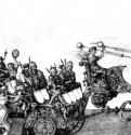 Большая триумфальная повозка 1518 - 46 x 253 Перо, акварель, на бумаге Собрание графики Альбертина Вена