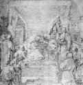 Смерть Девы Марии. 1510 - 30 x 21,9 Перо на бумаге Собрание графики Альбертина Вена