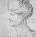 Султан Сулейман. 1526 - 18,4 x 13,3 Серебряный штифт на бумаге Музей Бонна, Кабинет рисунков Байонна