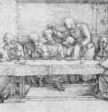 Тайная вечеря. 1523 - 22,7 x 32,9 Перо на бумаге Собрание графики Альбертина Вена