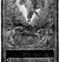 Эскиз для капеллы Фуггеров в Аугсбурге. Воскресение Христа 1510 - 32 x 16,5 Перо и кисть черным тоном, подсветка белым, на грунтованной серо-голубым тоном бумаге Собрание графики Альбертина Вена