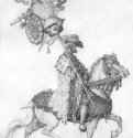 Большая триумфальная повозка, фрагмент: Румынский трофей. 1518 - 41,7 x 27,4 Перо, акварель, на бумаге Музей истории искусства Вена