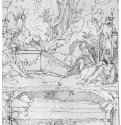 Эскиз для капеллы Фуггеров в Аугсбурге. Воскресение Христа 1510 - 26,8 x 13,3 Перо на бумаге Музей герцога Антона-Ульриха, Гравюрный кабинет Брауншвейг