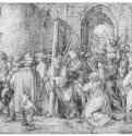 Эскизы к серии "Страсти Христа". Несение креста. 1520 - 21 x 28,5 Перо на бумаге Галерея Уффици, Кабинет рисунков и гравюр Флоренция