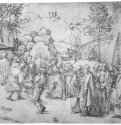 Эскизы к серии "Страсти Христа". Перенесение тела Христа. 1521 - 20,5 x 29 Перо на бумаге Галерея Уффици, Кабинет рисунков и гравюр Флоренция
