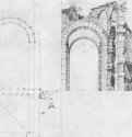 Этюд перспективы. 1502-1504 - 11,5 x 18,2 Перо на бумаге Кунстхалле, Гравюрный кабинет Гамбург