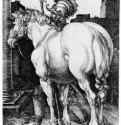 Большой конь. 1505 - 16,7 х 11,9 Резцовая гравюра на меди Музей Метрополитен, Отделение рисунка Нью-Йорк