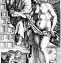 Искушение лентяя (Сон). 1497-1498 - 18,8 х 11,9 Резцовая гравюра на меди Музей Метрополитен, Отделение рисунка Нью-Йорк