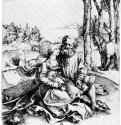 Неравная пара (Любовное предложение). 1495 - 15,1 х 13,9 Резцовая гравюра на меди Гравюрный кабинет Берлин