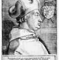 Портрет кардинала Альбрехта Бранденбургского ( Большой кардинал). 1523 - 17,4 х 12,7 Резцовая гравюра на меди Музей Метрополитен, Отделение рисунка Нью-Йорк