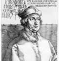 Портрет кардинала Альбрехта Бранденбургского (Малый кардинал). 1519 - 14,8 х 9,7 Резцовая гравюра на меди Художественный музей Фогг, Отдел гравюры и рисунка Кембридж (Массачусетс)
