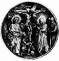 Распятие, тондо. 1519 - Диаметр 3,7 Резцовая гравюра на меди Собрание графики Альбертина Вена