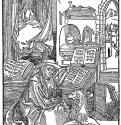 Святой Иероним, вынимающий колючку из лапы льва. 1492 - 19 х 13,3 Ксилография