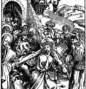 "Страсти из Альбертины". Несение креста. 1495-1497 - 24,7 х 17,5 Ксилография Собрание графики Альбертина Вена