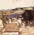 Вид Карлхрёйта, 1511 г. - Акварель, гуашь, бумага; 21,6 x 31,4 см. Бремен. Кунстхалле. Германия.