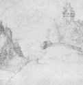 Два замка. 1521 - 11 x 17,8 Серебряный штифт на бумаге Музей герцога Антона-Ульриха, Гравюрный кабинет Брауншвейг