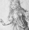 Дева разумная. 1493 - 29,2 x 20,3 Перо на бумаге Собрание Сейлерн Вена