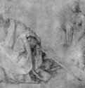 Искушение святого Антония. 1521 - 31,6 x 42,6 Свинцово-оловянный штифт, подсветка белым, на грунтованной зеленым тоном бумаге Собрание графики Альбертина Вена