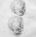 Лист с этюдами детских голов. 1514 - 27,5 x 17,2 Перо на бумаге Британский музей, Отдел гравюры и рисунка Лондон